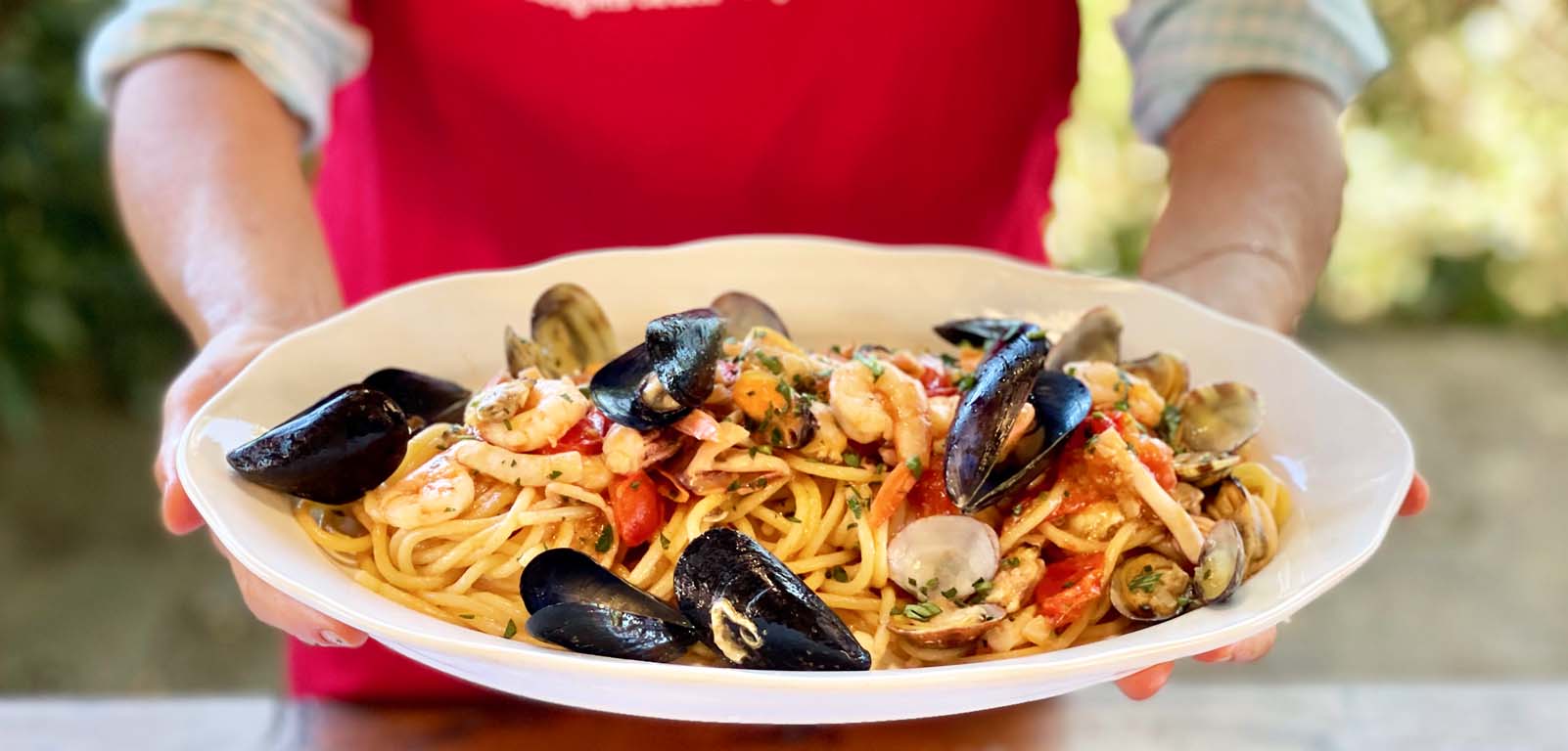 July 23: Spaghetti allo scoglio - Pasta with seafood Class