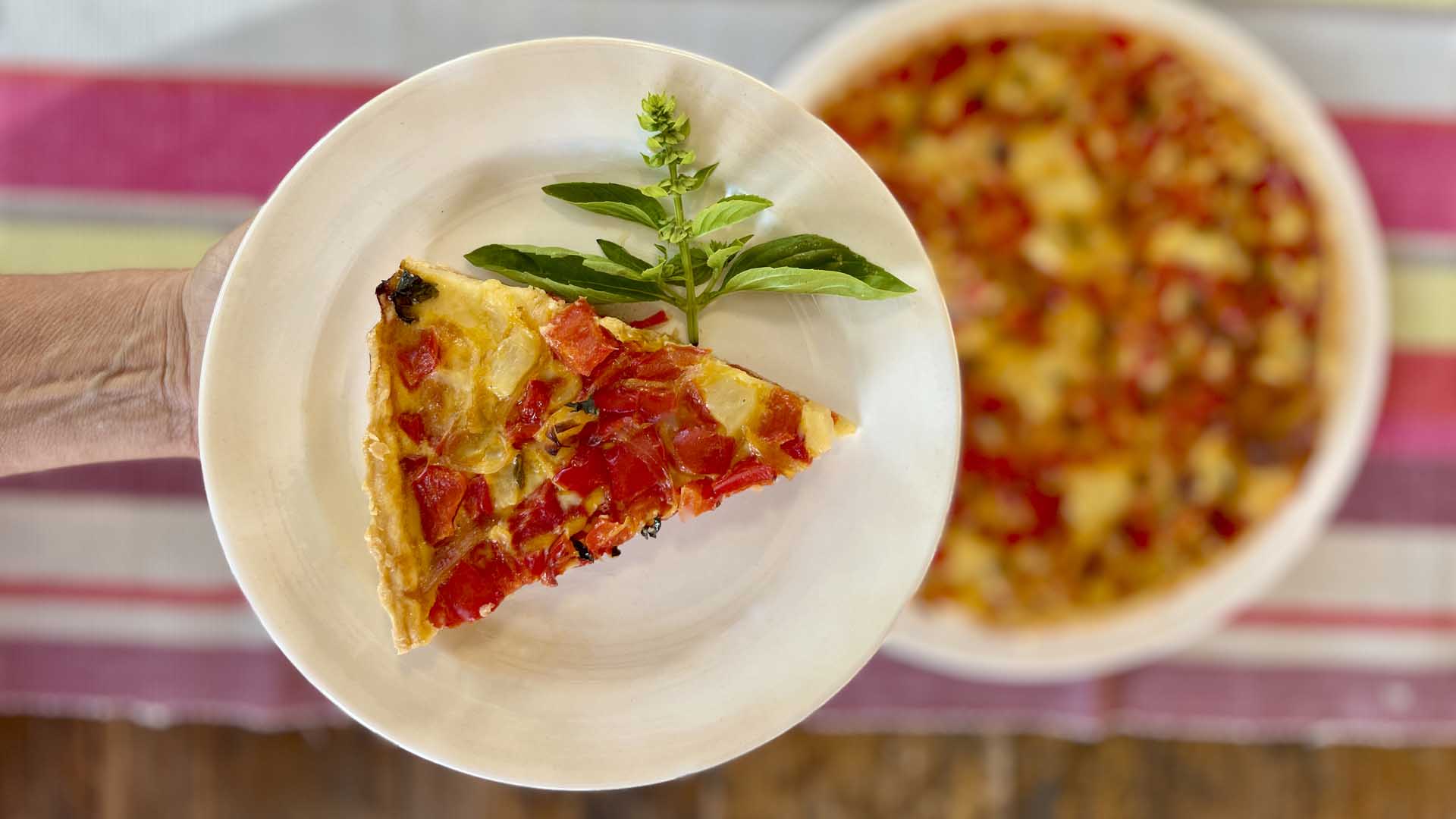 Red Bell Pepper, Onion and Potato Savory Pie Class