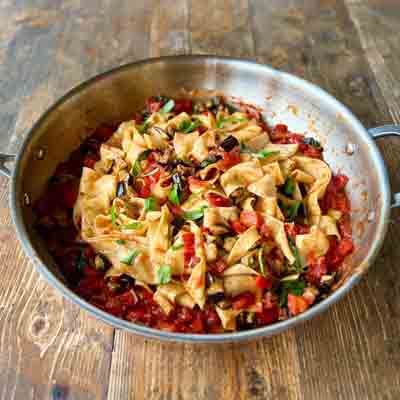 Handmade Pappardelle with Summer Roasted Vegetables