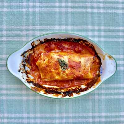 Handmade Cannelloni Stuffed with Spinach & Ricotta 