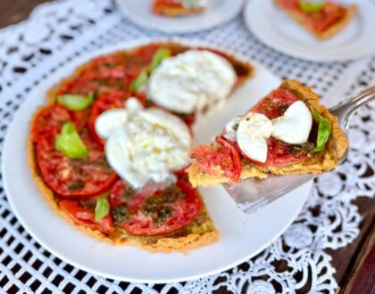 Rustic Tuscan Tomato & Burrata Tart
